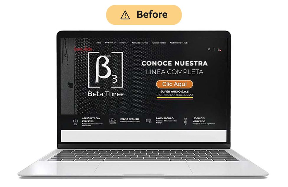 <p>When Super Audio first contacted us, their website did not meet the design and functionality standards required to support their business growth. Their e-commerce platform experienced issues with navigation, purchase process, and inventory management, negatively affecting both customer experience and internal efficiency. Consequently, EvolutecC was hired to redesign their e-commerce site with the aim of enhancing user experience (UX/UI), implementing a self-manageable structure, and improving site functionality.</p>
<p>Following the success of this initial project, Super Audio has continued to rely on us for ongoing platform support. Recently, they entrusted us with a new UX/UI redesign and e-commerce scalability project to stay current with technology trends and maximize both conversions and internal management capacity.</p>