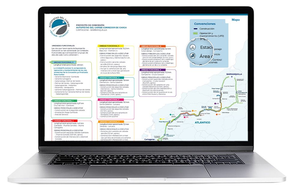 <p>Autopistas del Caribe requer&iacute;a una plataforma web institucional que fuera f&aacute;cil de navegar, cumpliera con los principios de atenci&oacute;n al usuario seg&uacute;n la Ley 1755 de 2015 y permitiera publicar informaci&oacute;n clave sobre el proyecto, canales de contacto, servicios gratuitos en la v&iacute;a y cronograma de sus oficinas m&oacute;viles. El sitio deb&iacute;a tener carga r&aacute;pida, ser autoadministrable, y estar disponible para p&uacute;blicos diversos, incluyendo transportadores, ciudadanos y entidades gubernamentales.</p>